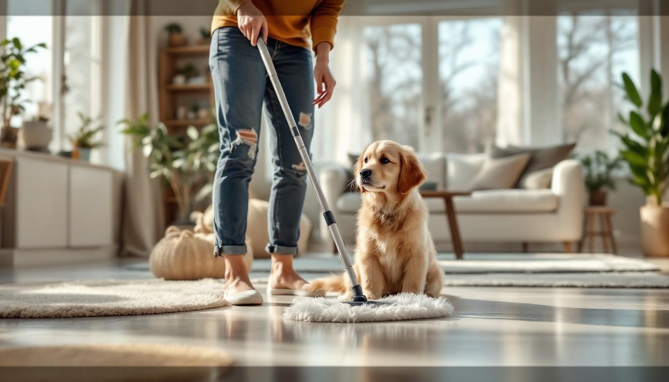 ontdek het geheim voor vlekkeloze vloeren zonder agressieve reinigers: voeg dit ingrediënt toe aan je dweilwater voor een schone en glanzende vloer.