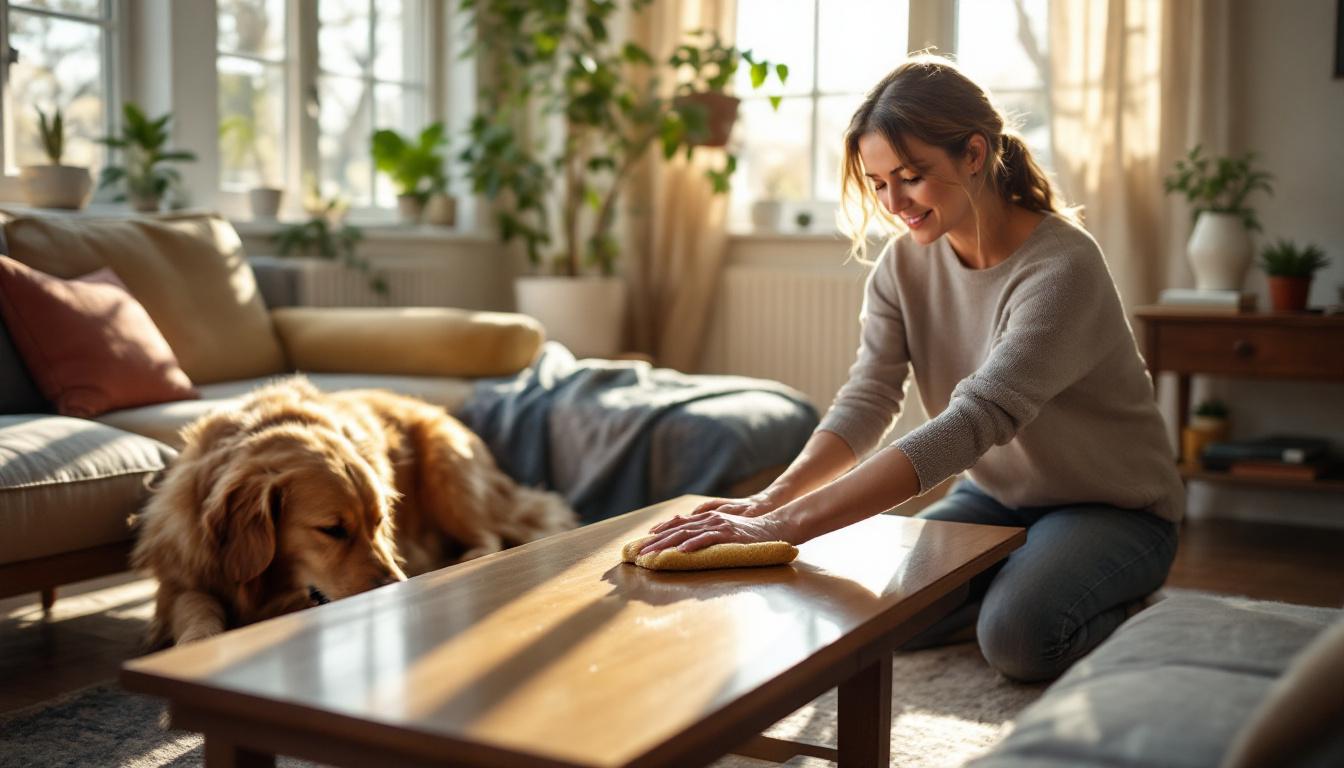 verminder stof op meubels met deze natuurlijke afwerking die verrassend lang effectief blijft.