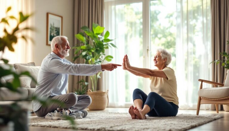 ontdek vier stoeloefeningen aanbevolen door een 72-jarige coach om na je 60e sterk en mobiel te blijven. blijf actief en soepel met deze eenvoudige oefeningen.