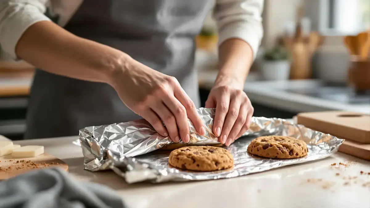 Aluminiumfolie helpt de textuur en smaak van koekjes te behouden
