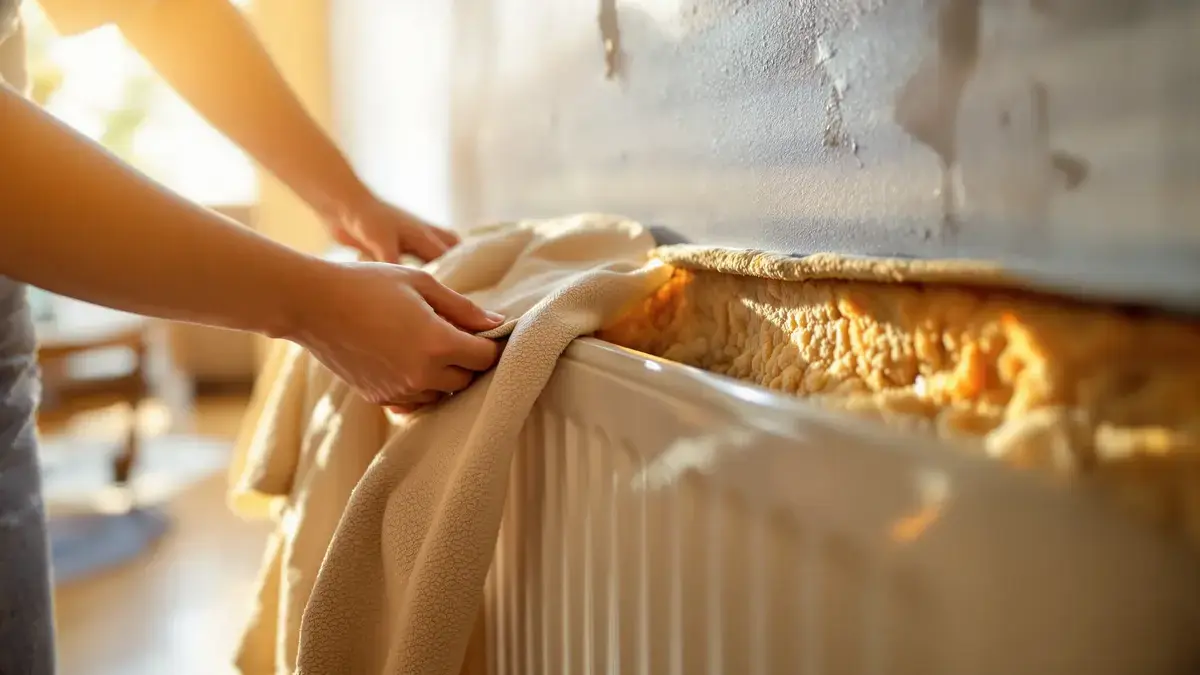 Dit vaak over het hoofd geziene detail maakt de truc met een doek op de radiator ineffectief