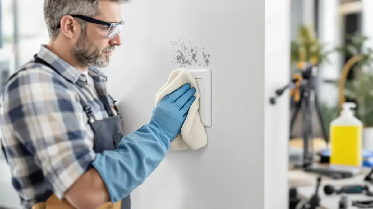 Elektriciens gebruiken deze methode om zwarte vlekken op schakelaars te verwijderen