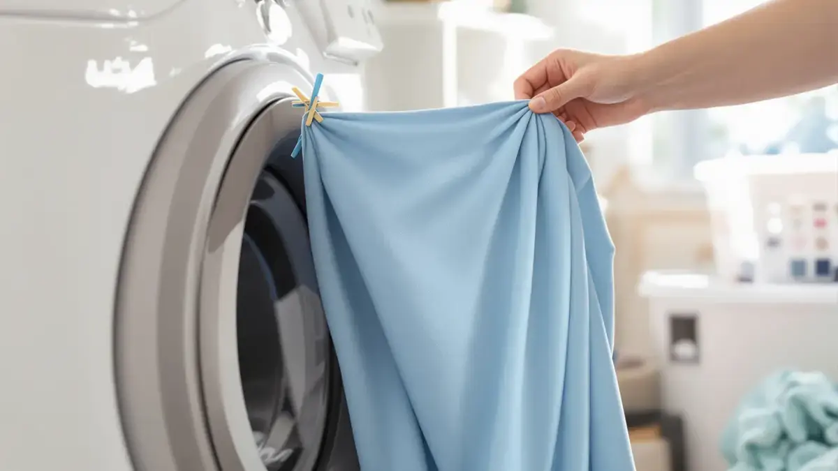 De geniale wasknijpertruc om te voorkomen dat de lakens in de droger in een prop veranderen