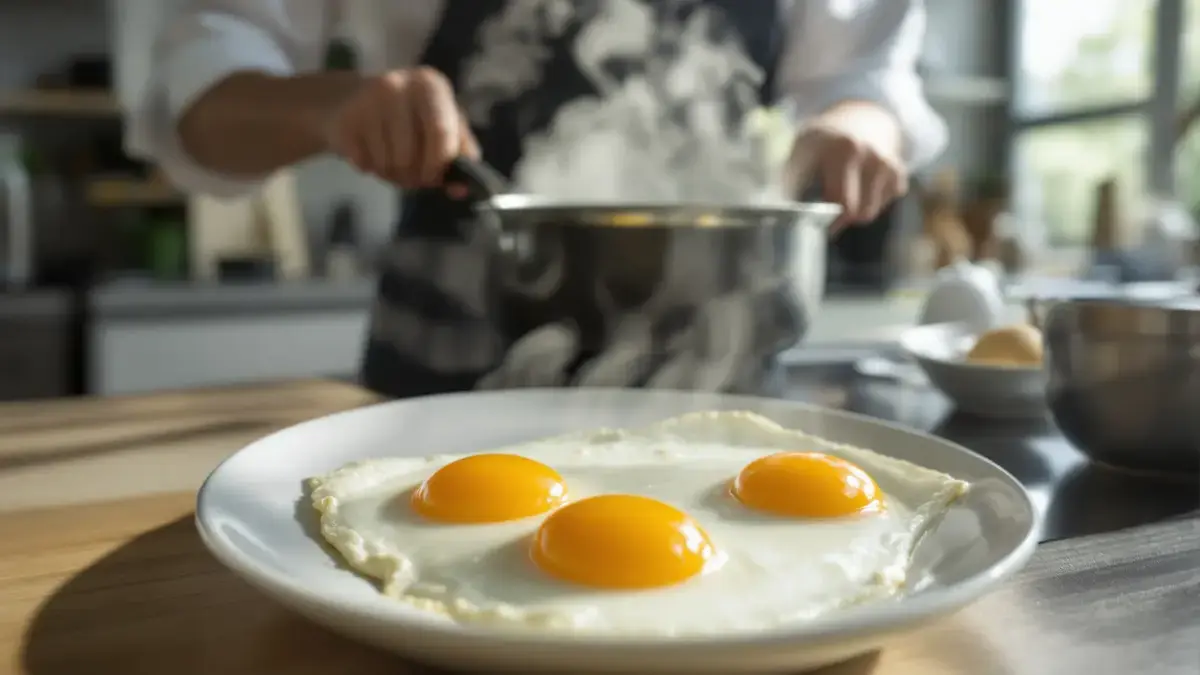 Een Japanse chef onthult zijn truc om eieren zonder olie te bakken zonder dat ze blijven plakken