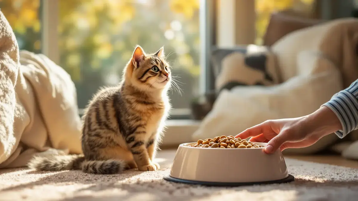 Een altijd volle voerbak kan wijzen op een kat die zijn voeding vanzelf reguleert