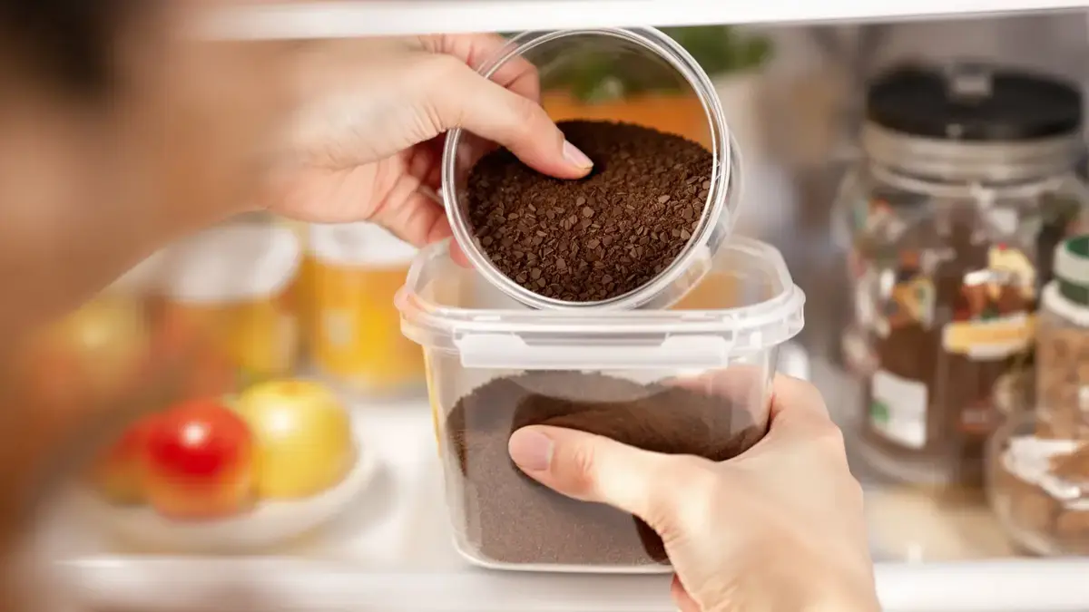 Koffiedik absorbeert effectief geuren in de koelkast