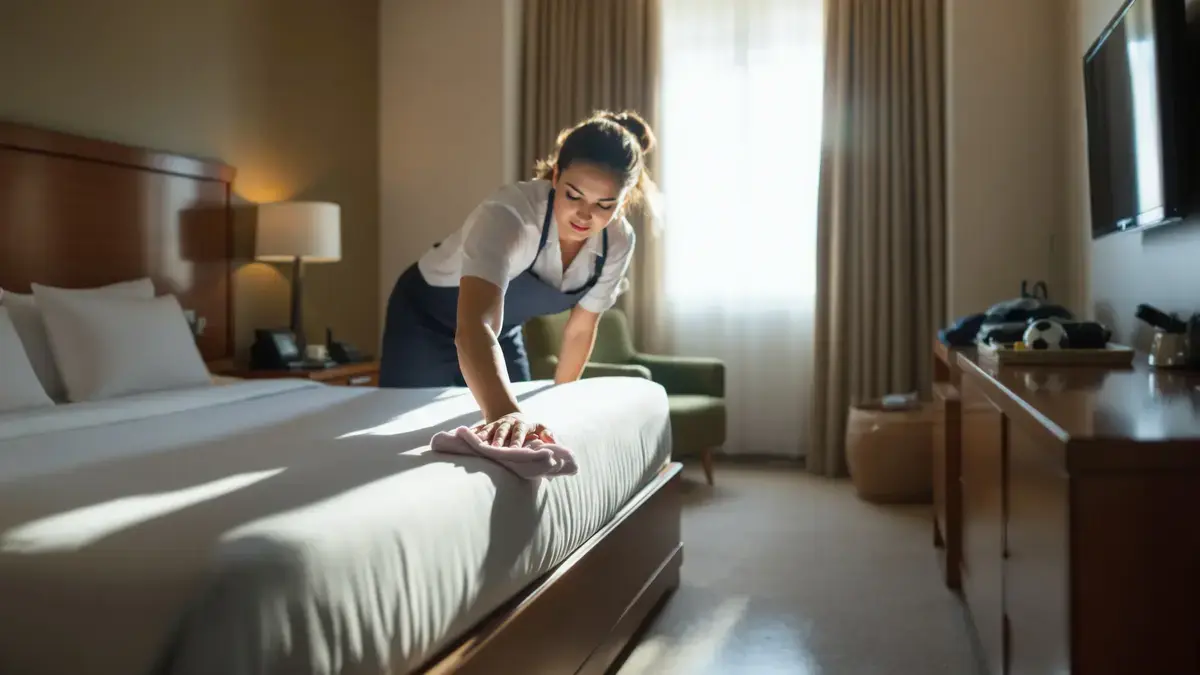 In de hotellerij beperkt deze tip effectief het terugkeren van stof op hout