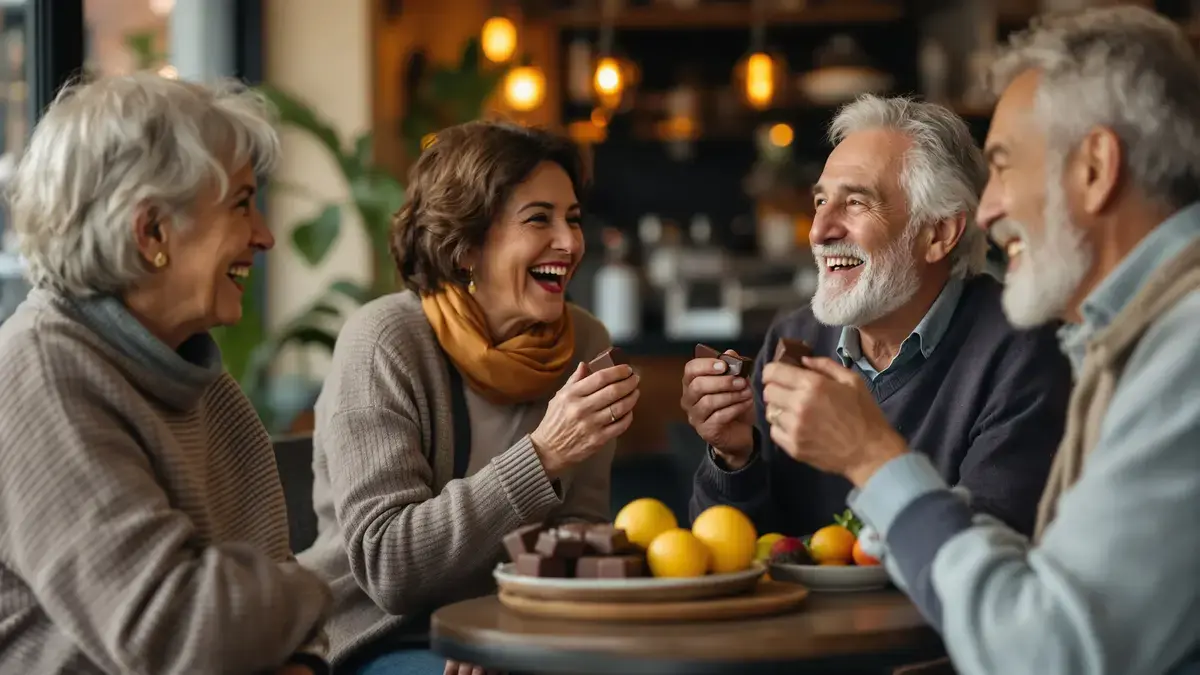 Bepaalde verbindingen in pure chocolade worden bestudeerd vanwege hun invloed op biologische veroudering