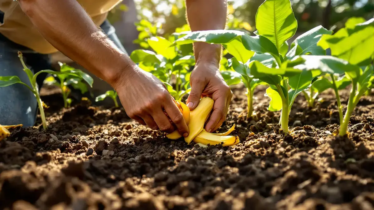De voedingsstoffen in bananenschillen kunnen de groei van planten stimuleren