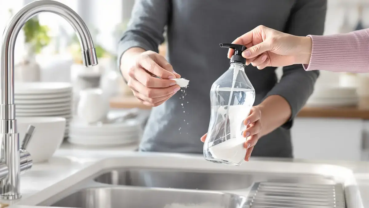 Zout toevoegen aan afwasmiddel lost een veelvoorkomend probleem in de keuken op