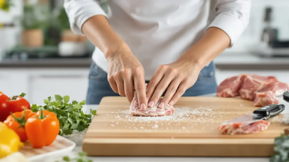 Zout werkt als schurend en antibacterieel middel op snijplanken