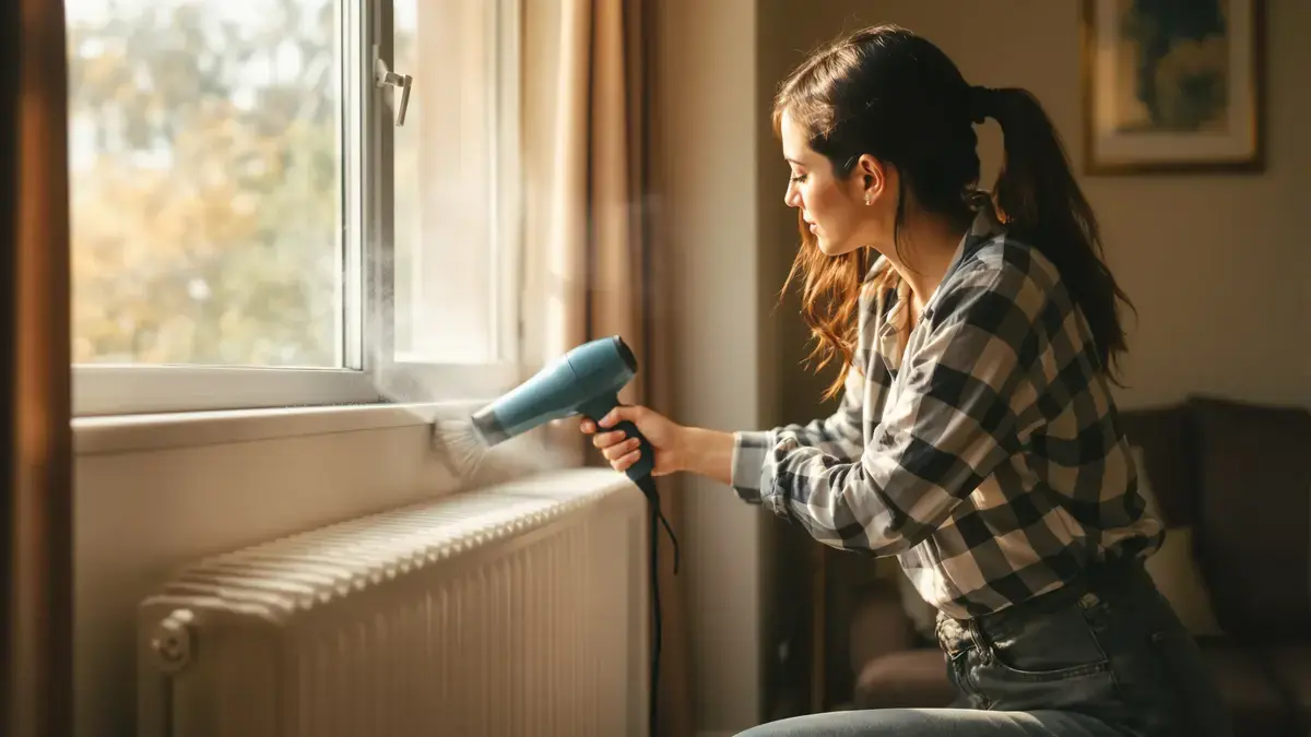 Ze maakt haar radiatoren met de föhn schoon: warmte beter verdeeld, lagere energierekeningen