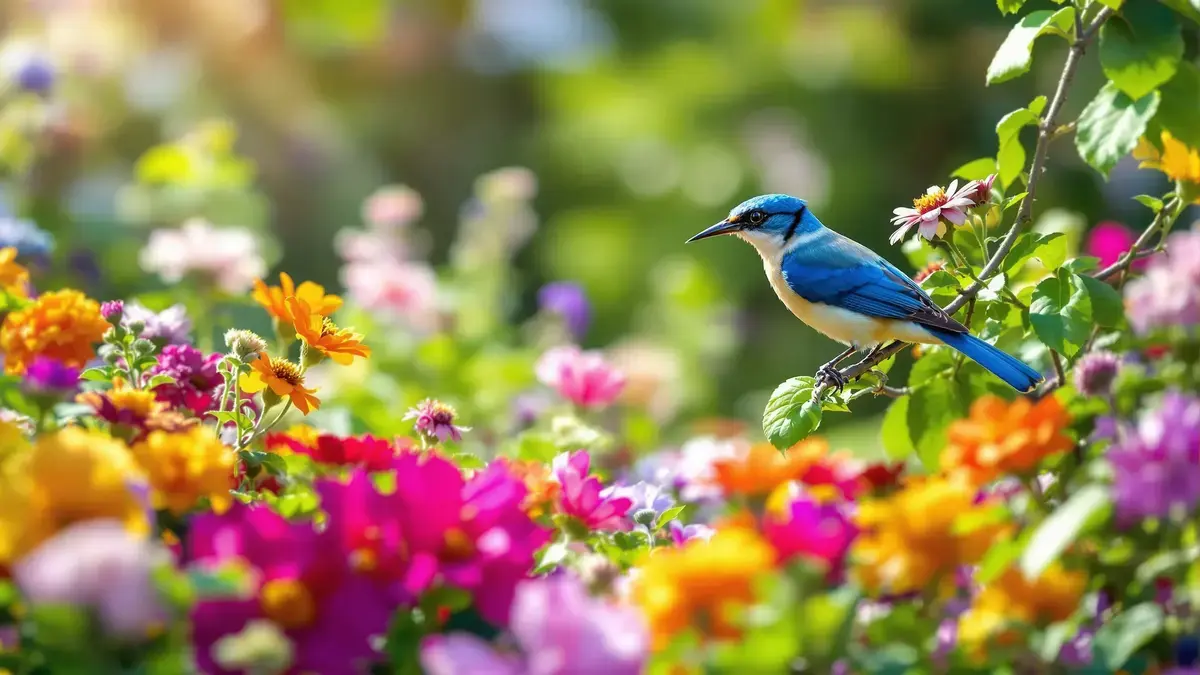 In de tuin beperkt deze vogel met blauwe vleugels het ongedierte beter dan een insectenbestrijdingsmiddel