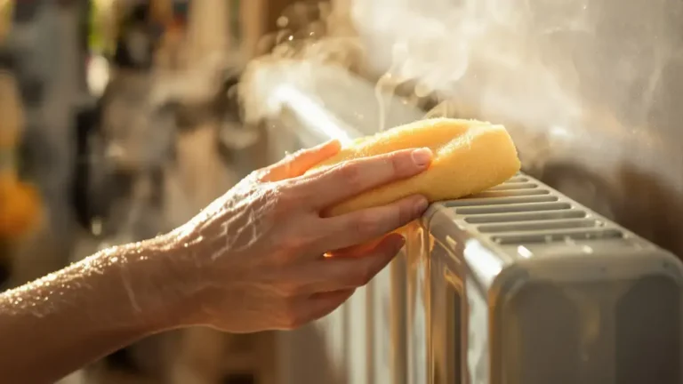 Een vochtige spons dicht bij de radiator verandert daadwerkelijk het gevoel van warmte